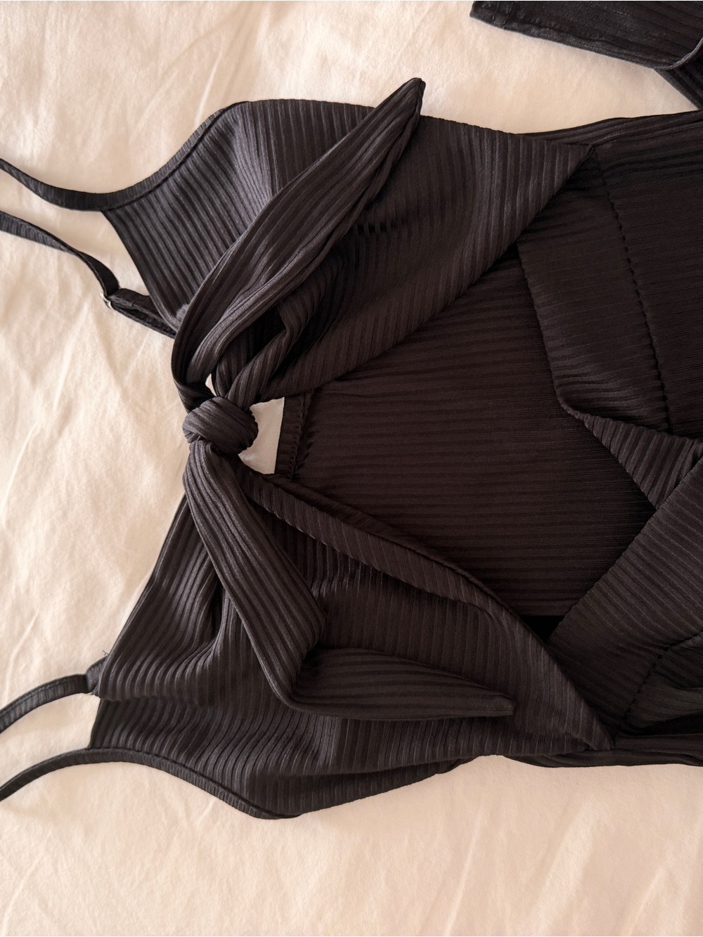 Black Ribbed Dress - Picture 2 of 3